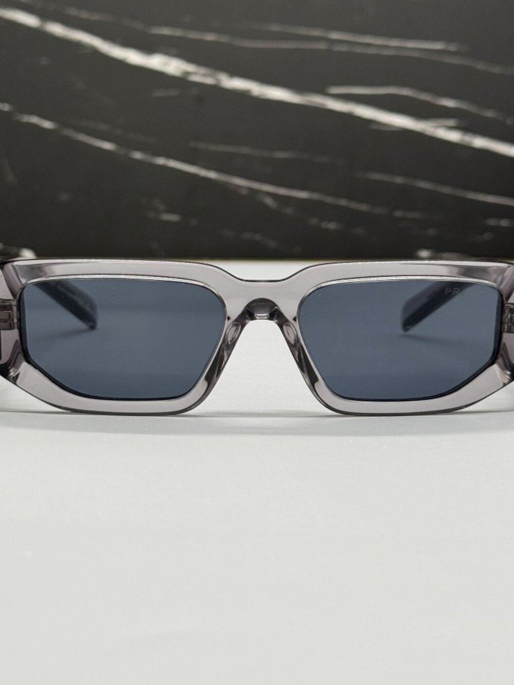NEW PRADA PR09ZS 18S09T SUNGLASSES TRANSPARENT GRAY UNISEX PR 09ZS, SPR 09Z - Picture 4 of 10